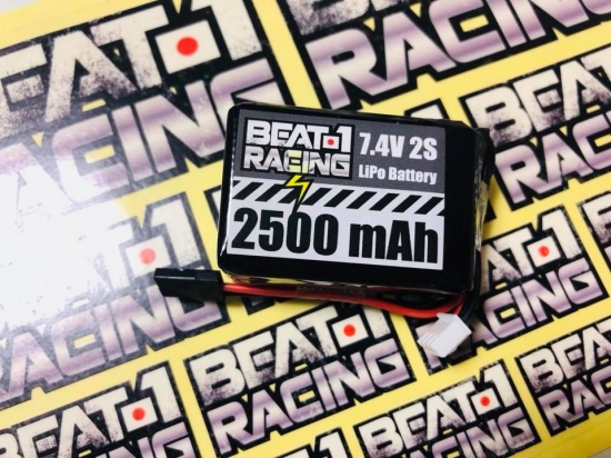 BEAT1RACING 7.4V2500mAh 受信機用LIPOバッテリー　(俵タイプ）